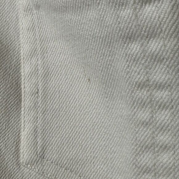 Adam Lippes White Straight Leg Jeans Woman’s 4 GUC Button Pockets - Picture 10 of 16